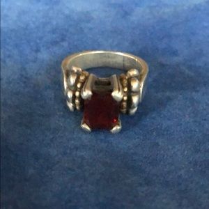 John Hardy sterling garnet ring